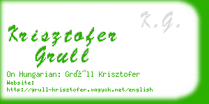 krisztofer grull business card